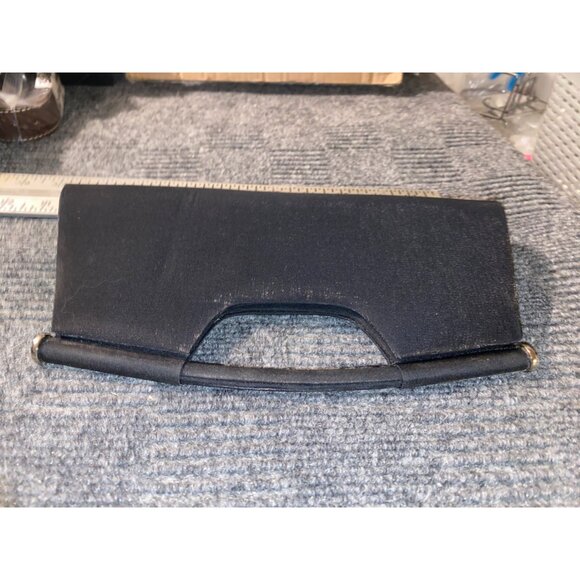 La Regale Black Fabric Evening Bag with Rope Strap Made in China 10 Inches - Picture 8 of 12